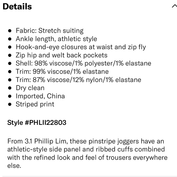 Phillip Lim Pinstripe Jogger Pants - Picture 10 of 13